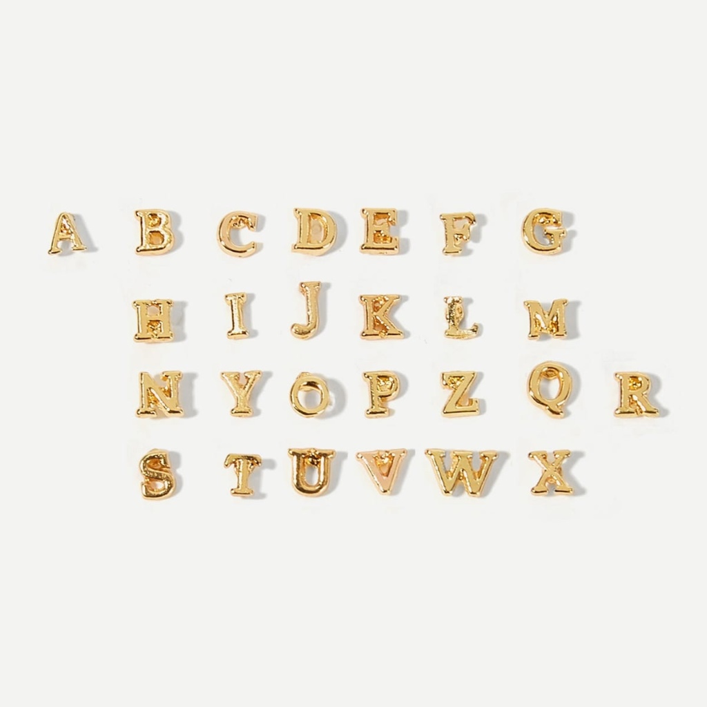 Delicate Initial Gold Studs